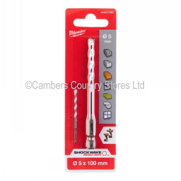 Milwaukee MultiMaterial Drill Bit 5 x 100 Cambers Country Store